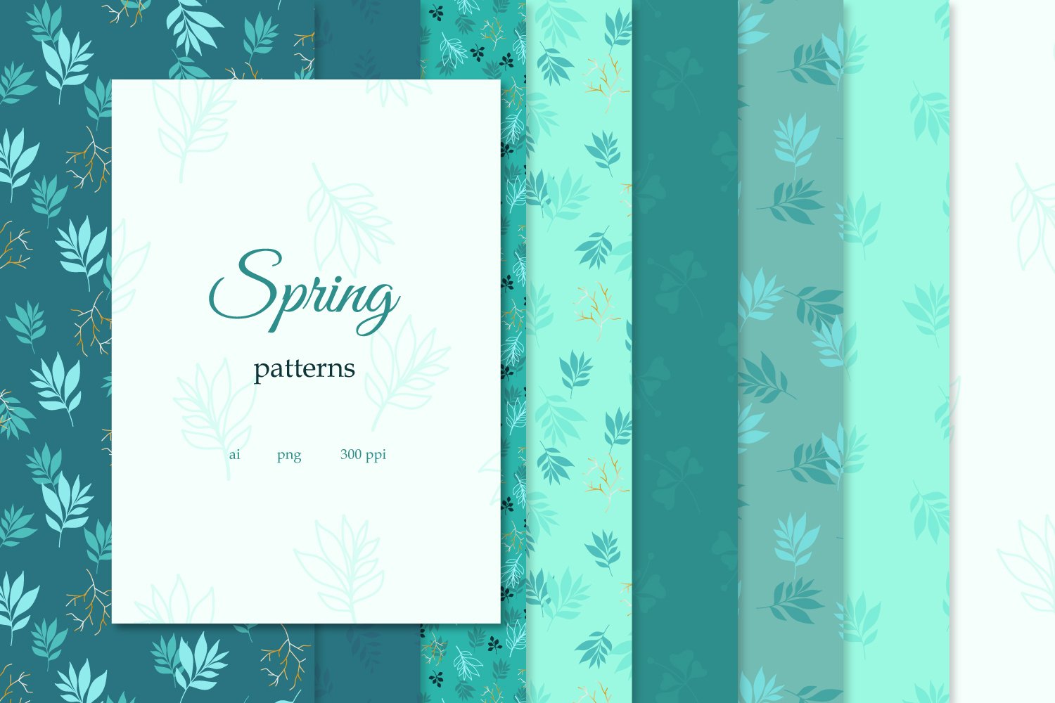 Set of 8 Spring patterns