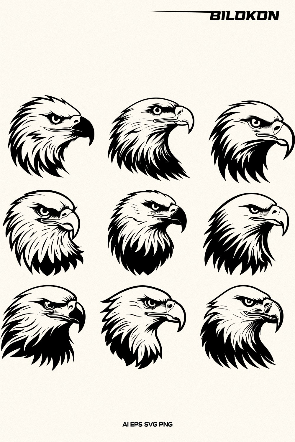 Eagle Head SVG Bundle, American eagle, SVG CUT FILE