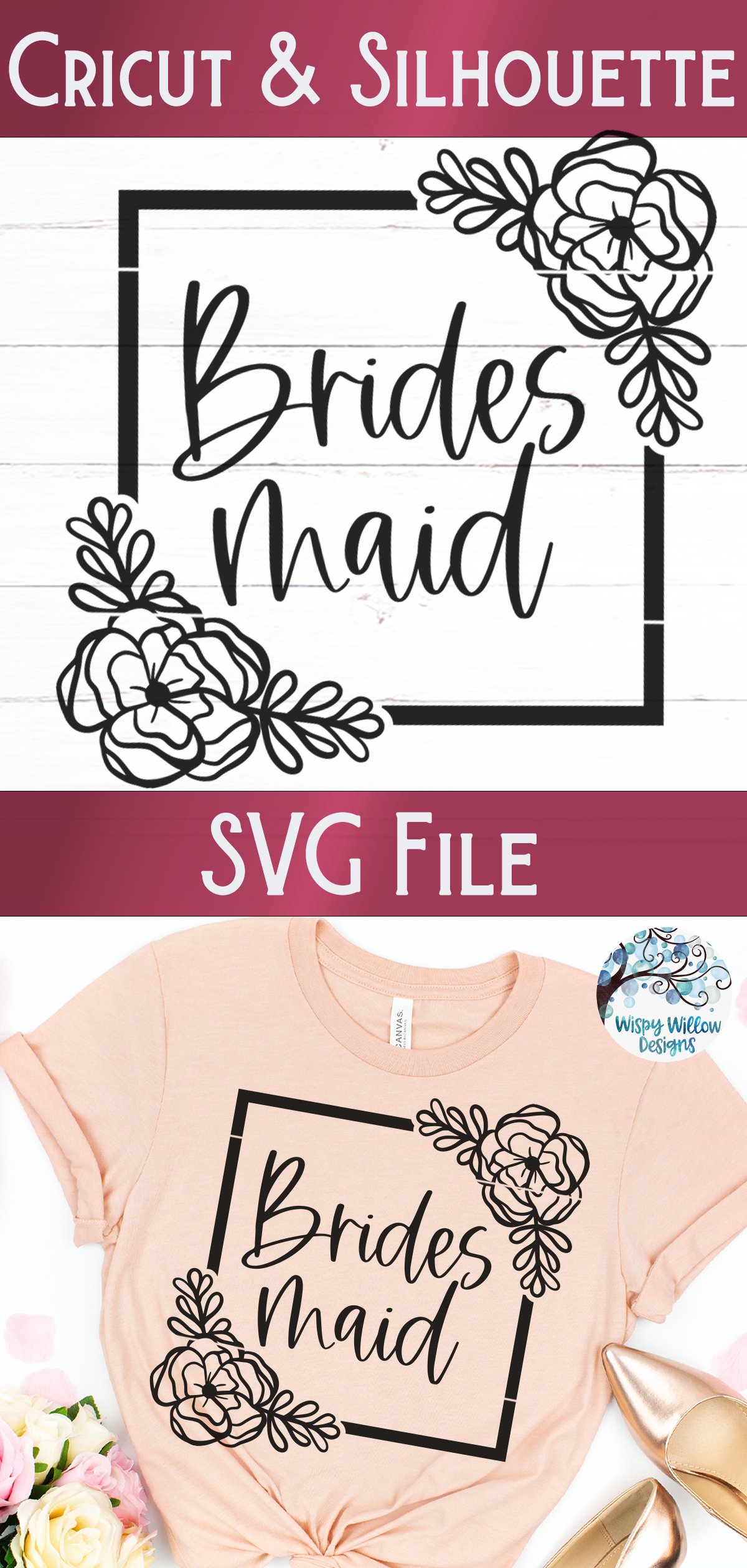 Floral Bridesmaid SVG