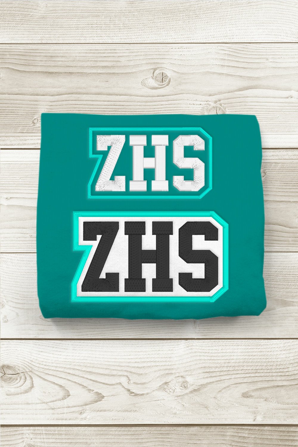 ZHS High School Initials Embroidery File