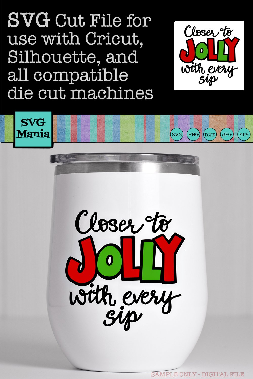 Download Wine Glass Svg Christmas Wine Glass Svg File Jolly Svg 876361 Cut Files Design Bundles