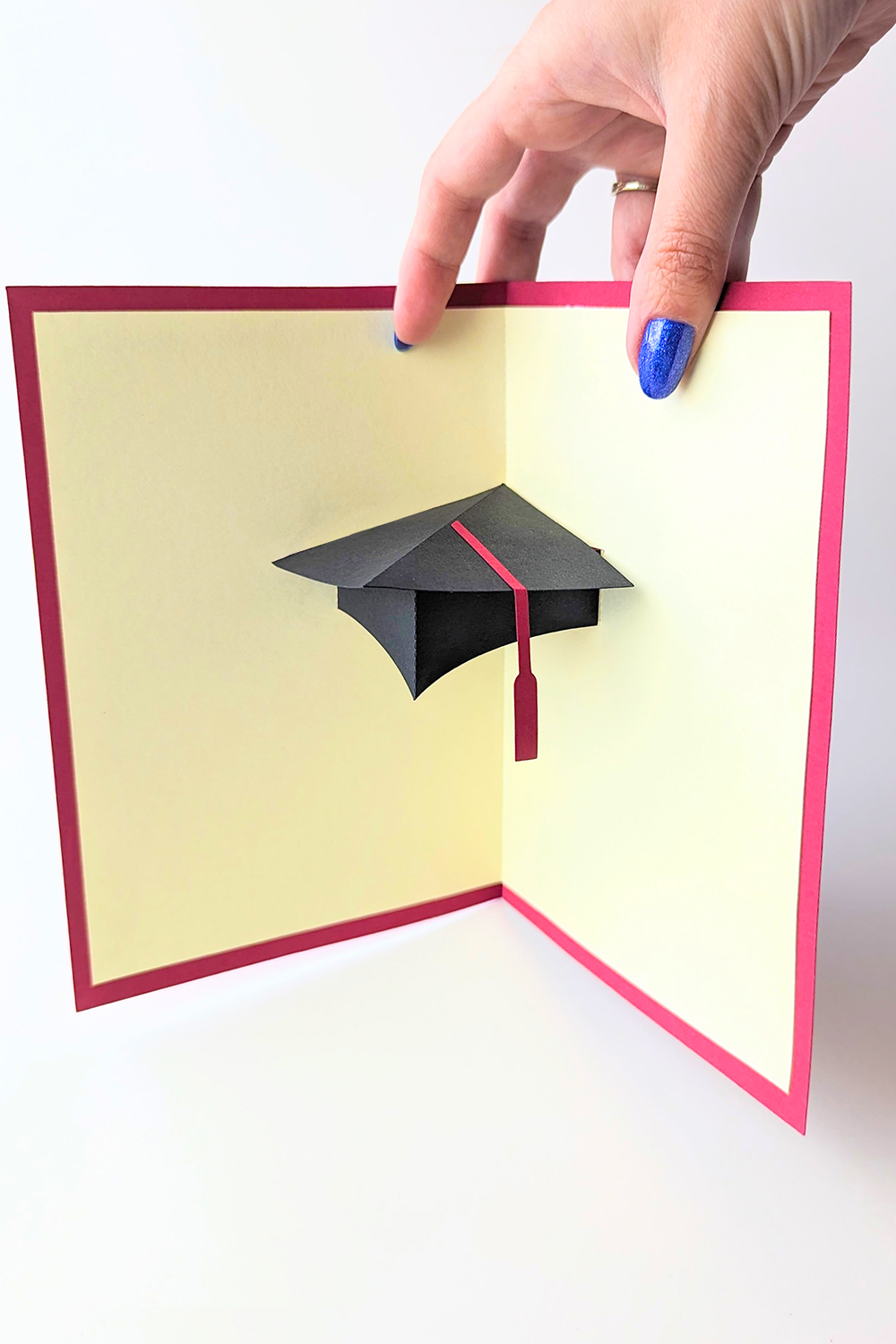 Graduation Cap Pop Up Card SVG and PDF Design