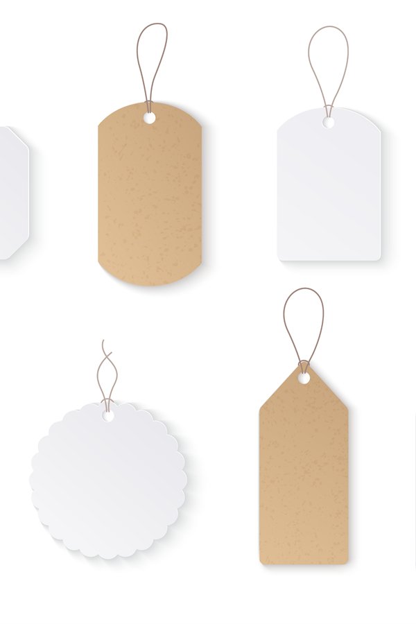 Blank Round Paper Tags With String - Hanging Labels For Pricing, Gifts, Crafts & Retail Display (Multi-Pack)