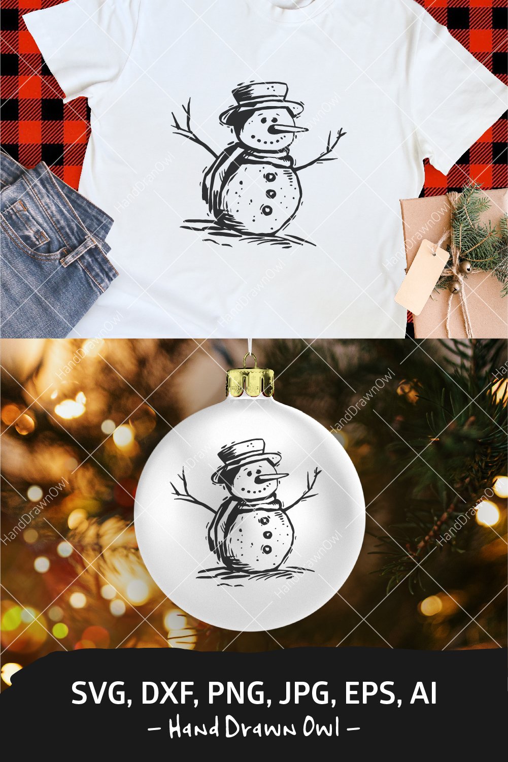 Hand Drawn Christmas svg digital files for design