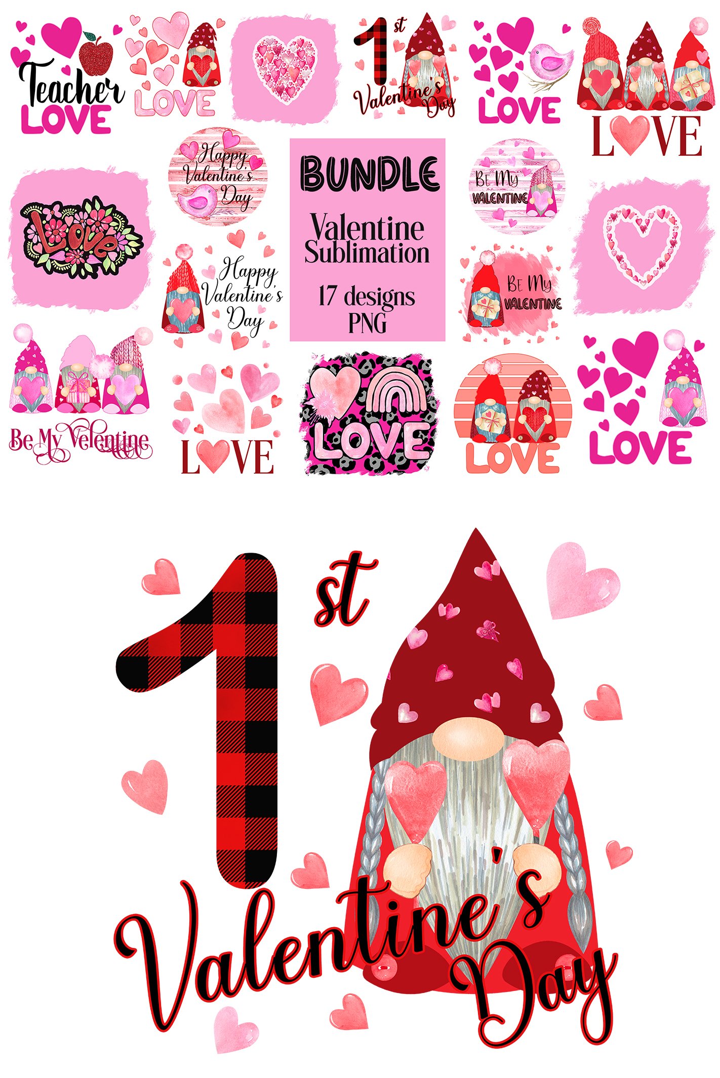 Bundle Valentines Day Sublimation Design