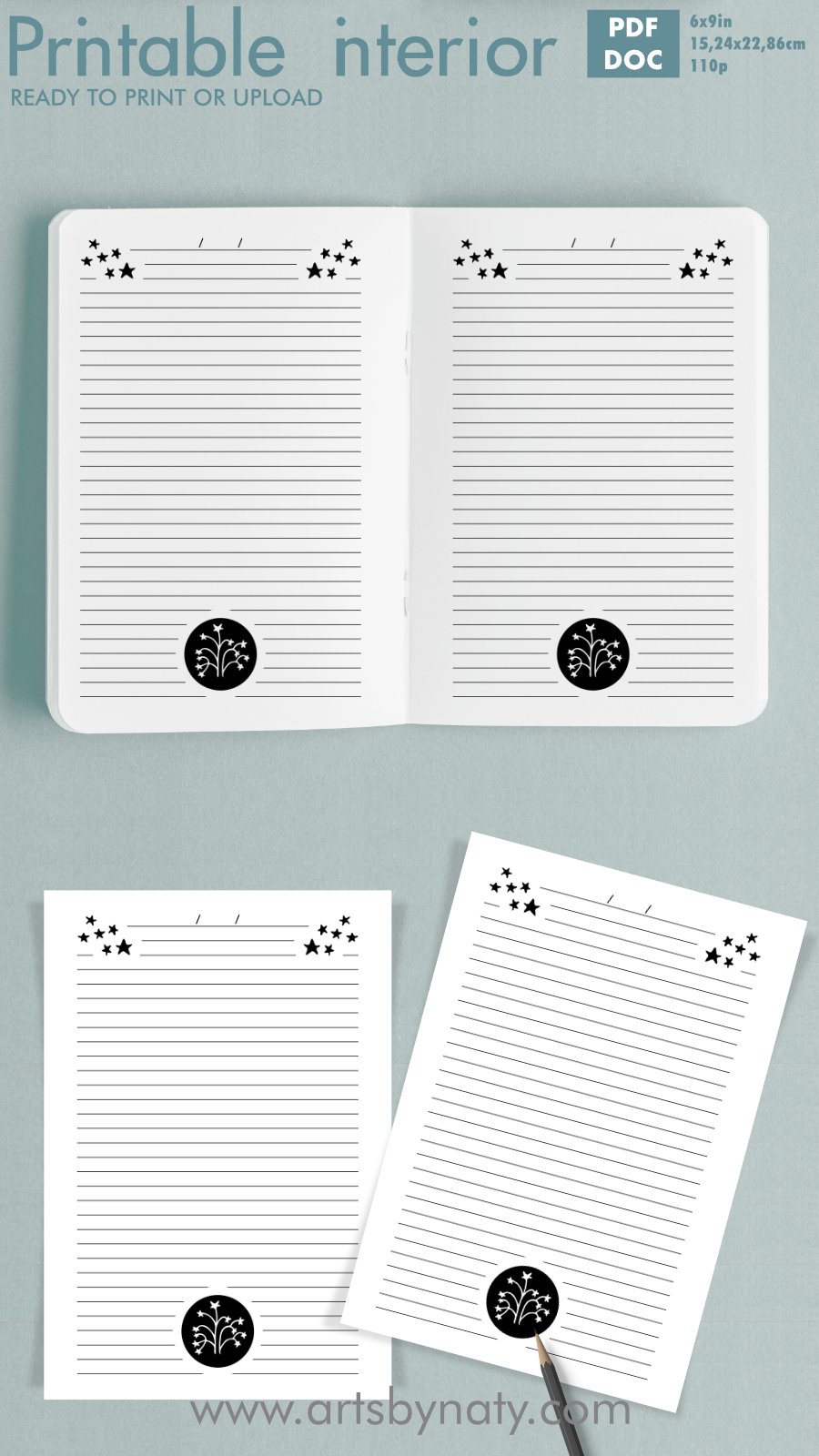Little star Journal for KDP interior printable 3.