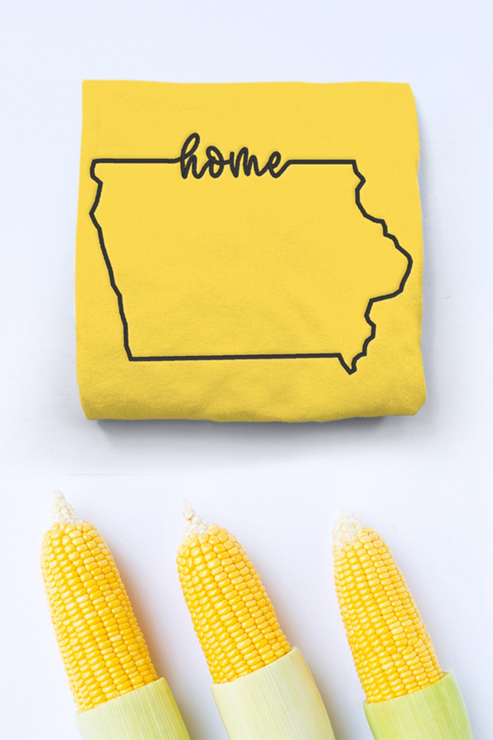 Iowa Home State Outline Embroidery Design