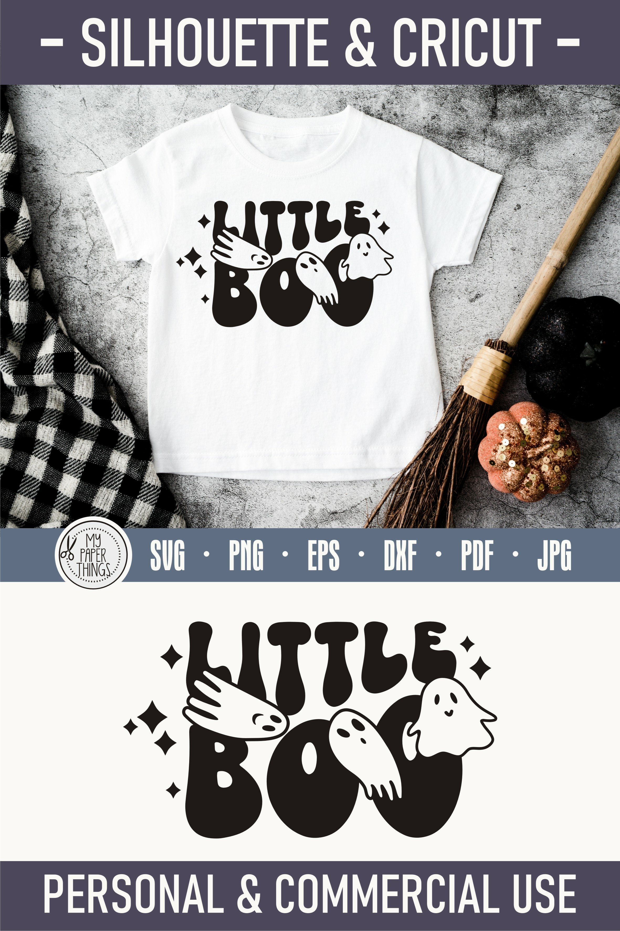 Little Boo Kids Halloween svg Cut File