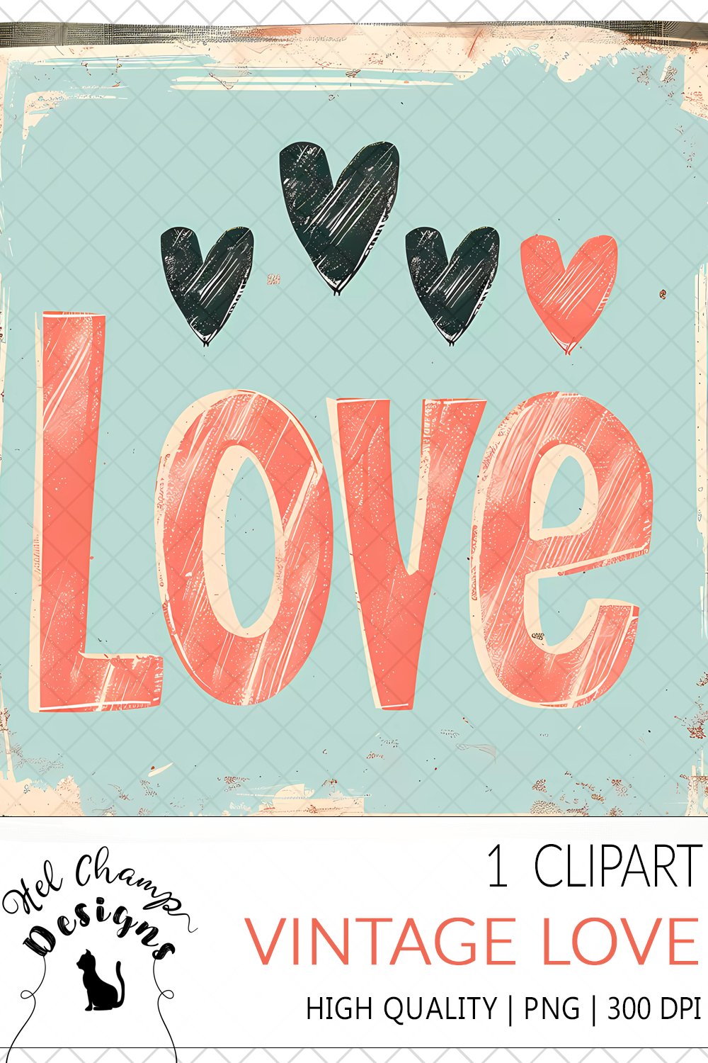 Love vintage tag transparent clipart