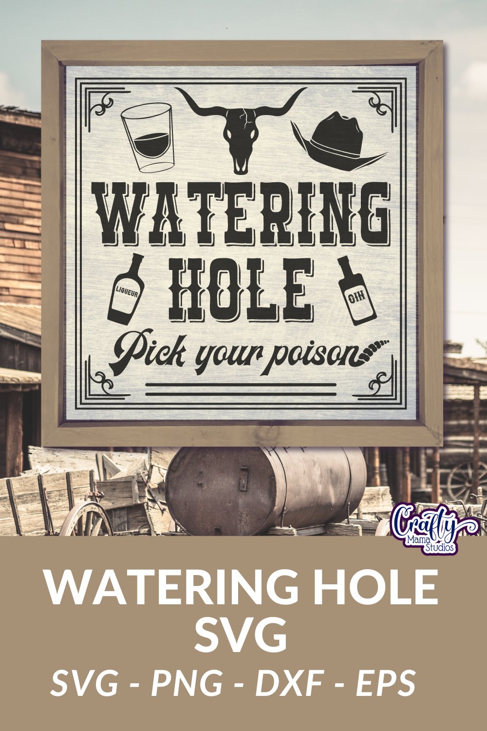 VIntage Watering Hole Sign | Western Svg | Wild West Svg