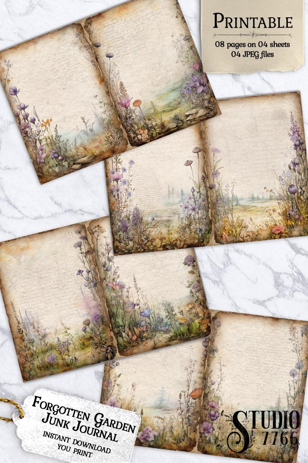 Forgotten Garden Junk Journal Pages