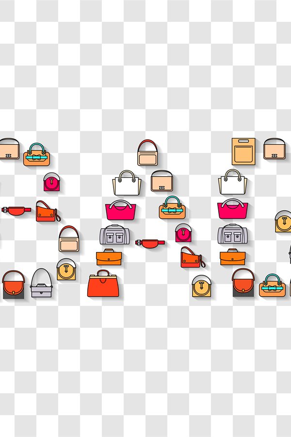 Cartoon bag symbols in word
