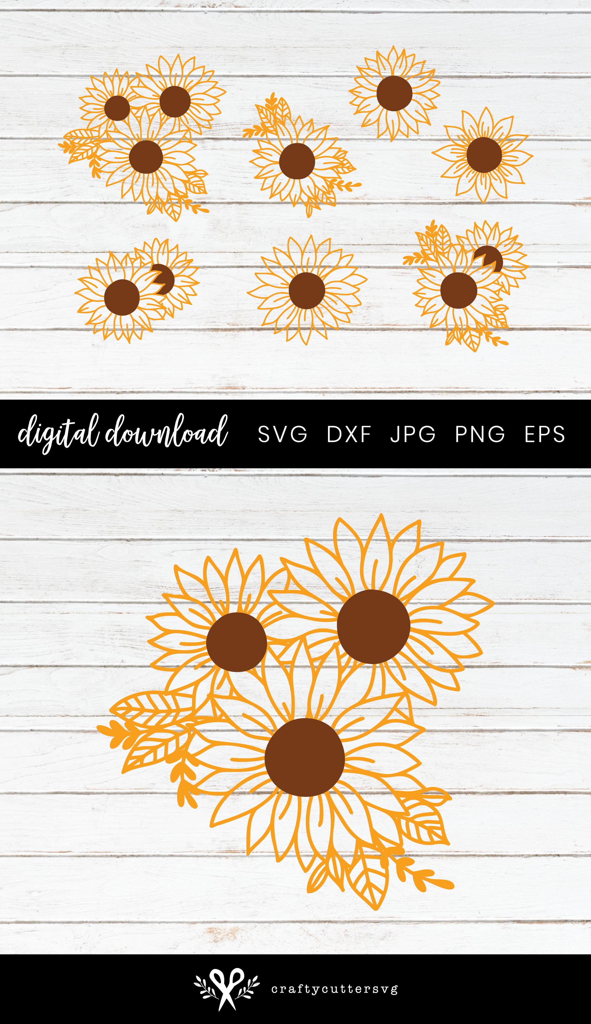 1750+ Sunflower Cut Out For Cricut SVG Design - 1750+ Sunflower Cut Out