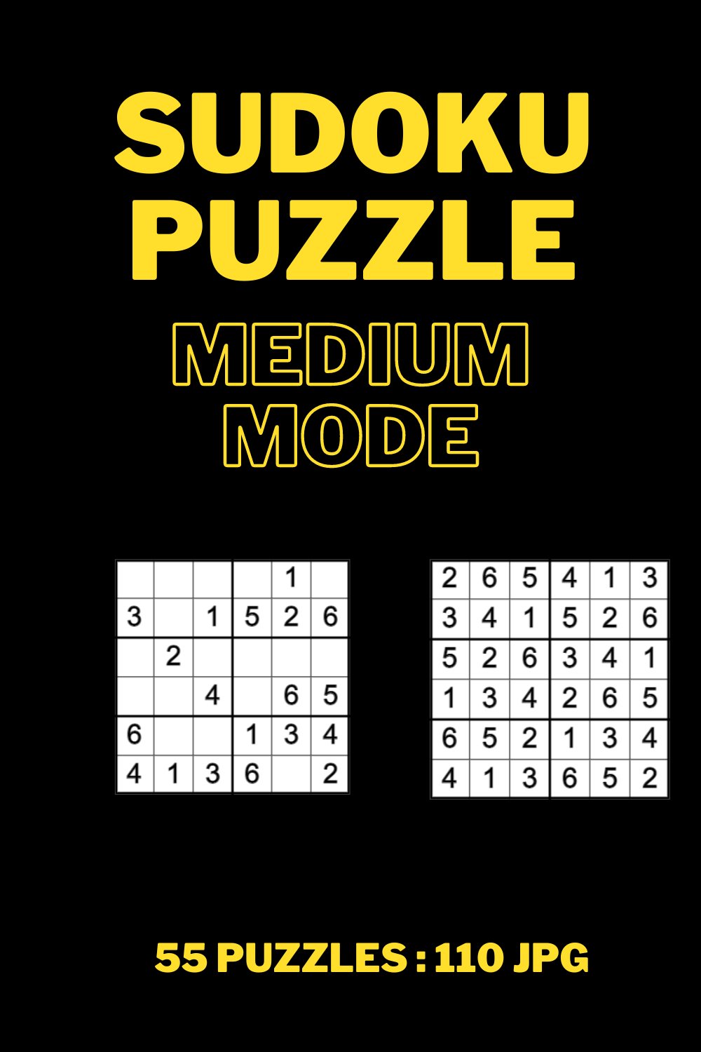 SUDUKO Puzzle For KDP Template- 55 Variations
