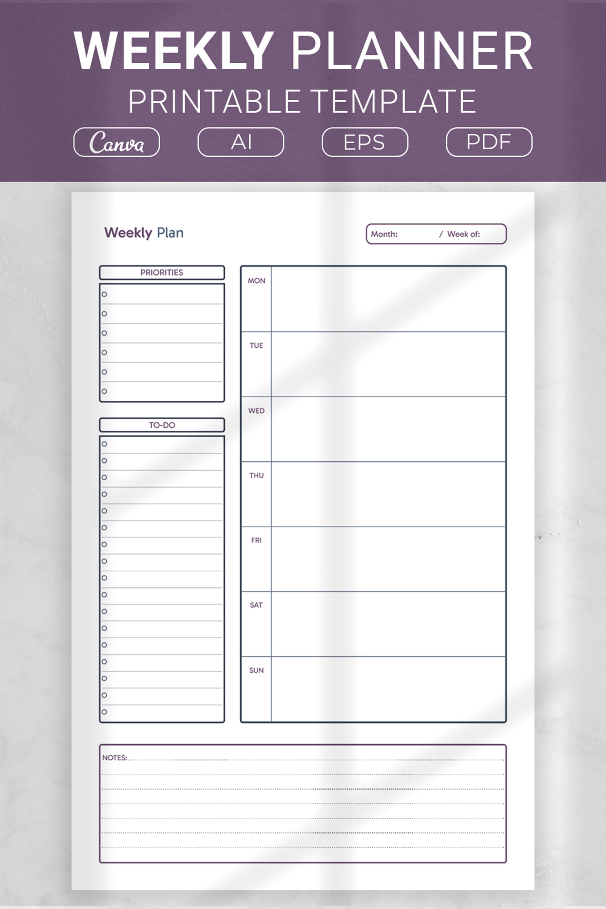Weekly Planner Agenda Printable Template (2834334) Weekly Planner Agenda Printable Template (2834334)