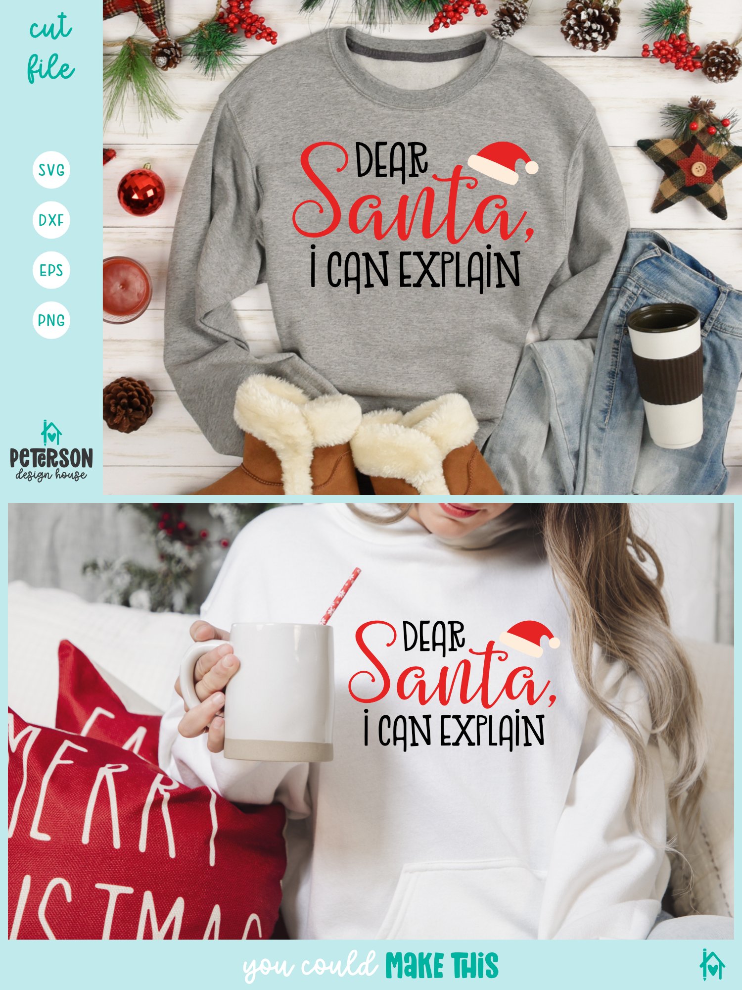 Dear Santa I Can Explain SVG Cut File (2261357)