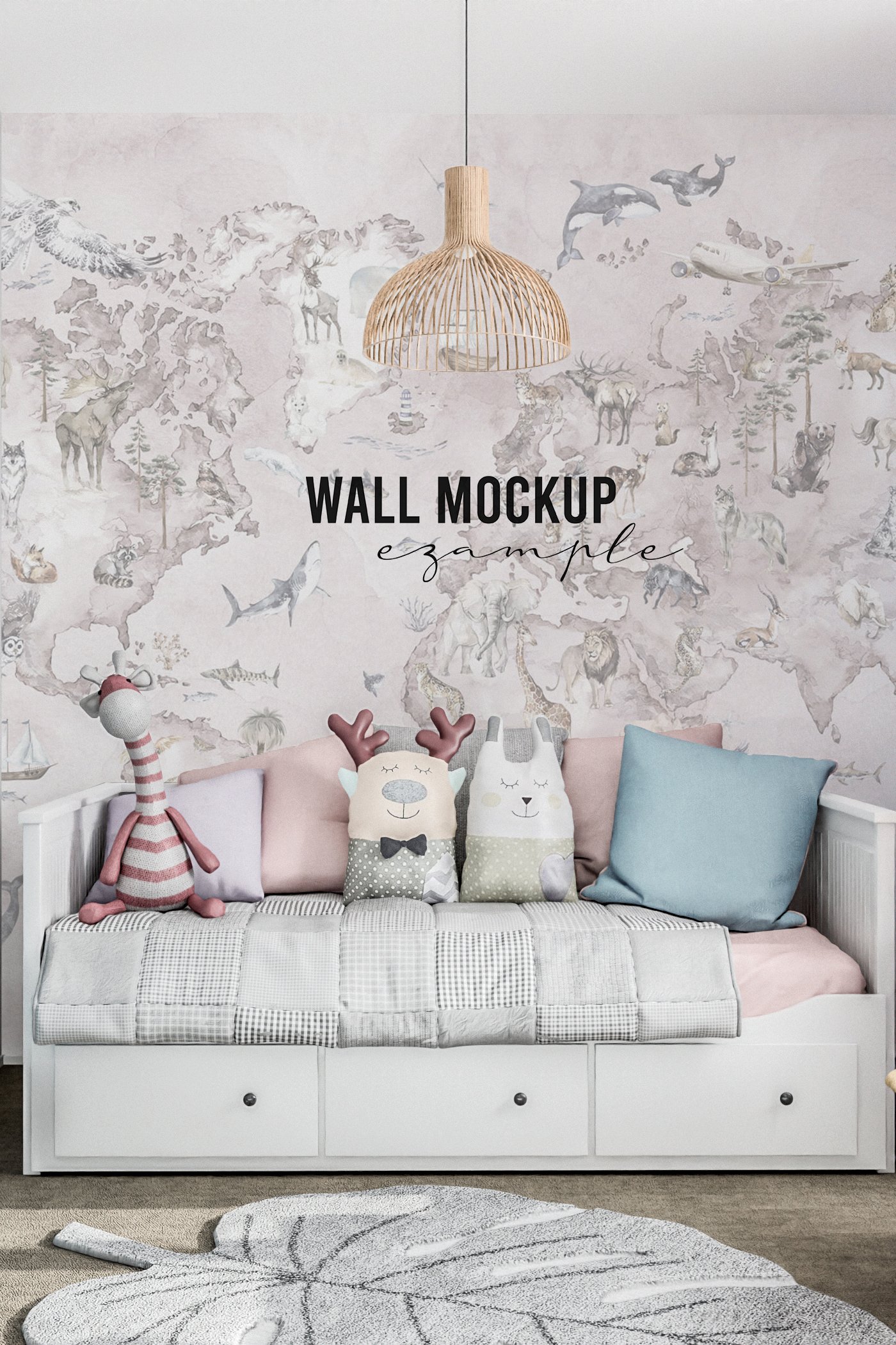 Nursery wall mockup - wallpaper mockup (1638049)