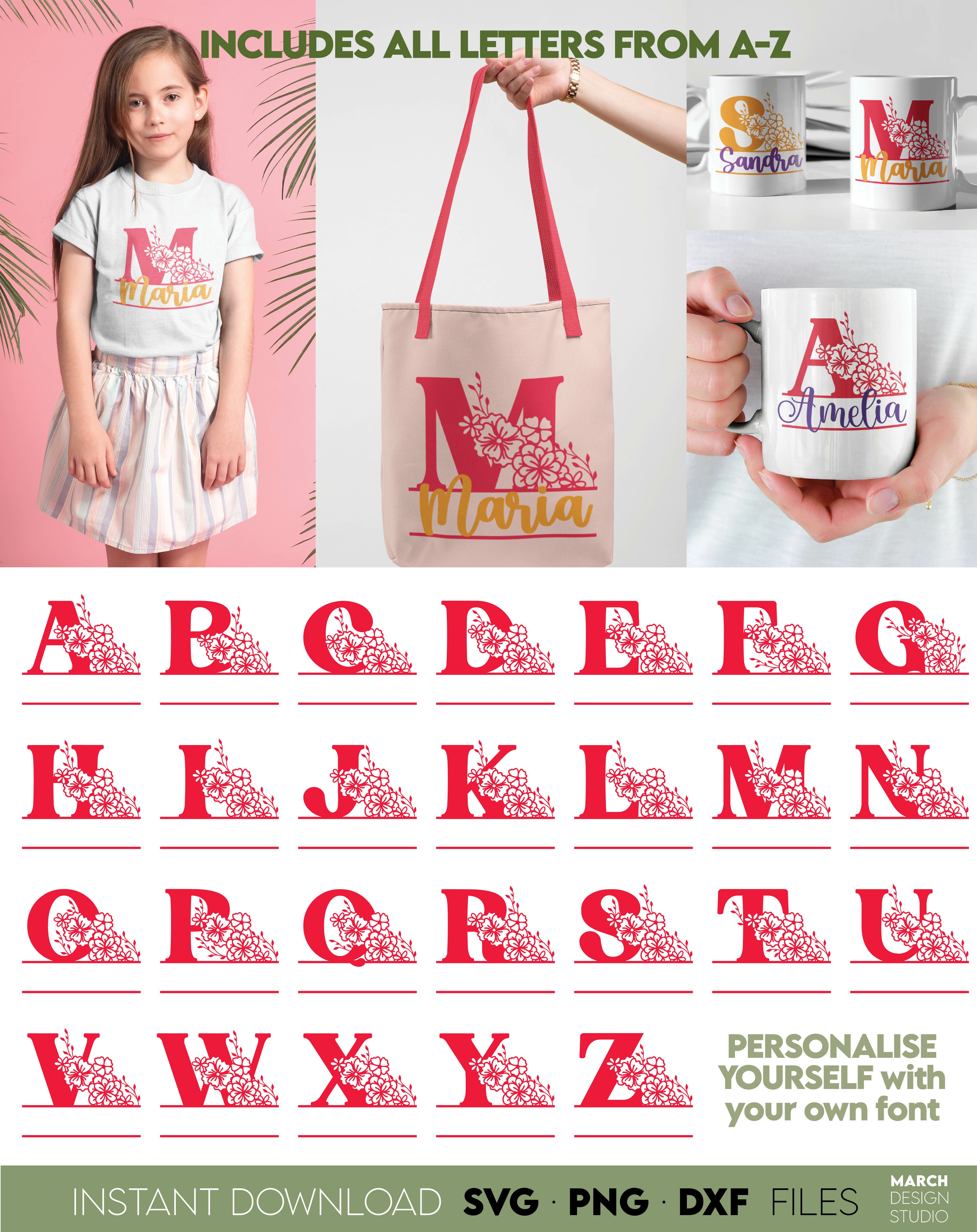 Floral Monogram Bundle Monogram Font Monogram Letter Floral Monogram Bundle Monogram Font Monogram Letter
