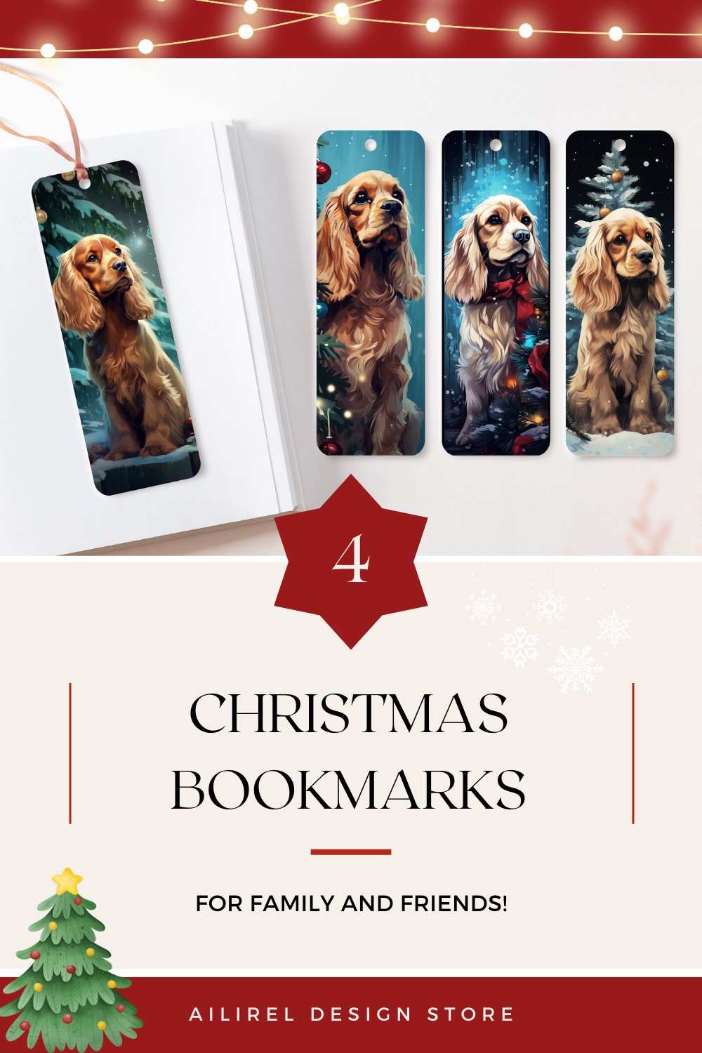 Christmas Bookmark Design, Christmas Cocker (2964704)