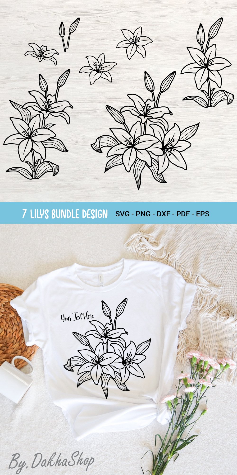 Lily Svg Bundle, Lily Flower Svg, Lily Clipart. (2114441)
