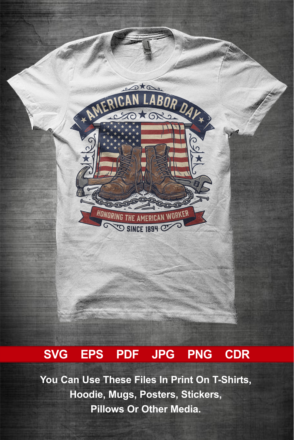 Vintage design honors hardworking American laborers