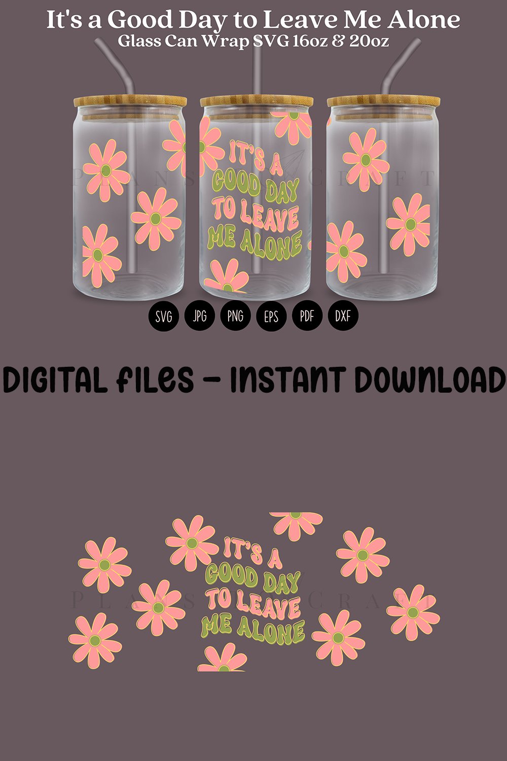quotes daisy libbey can glass full wrap svg for 16oz 20oz