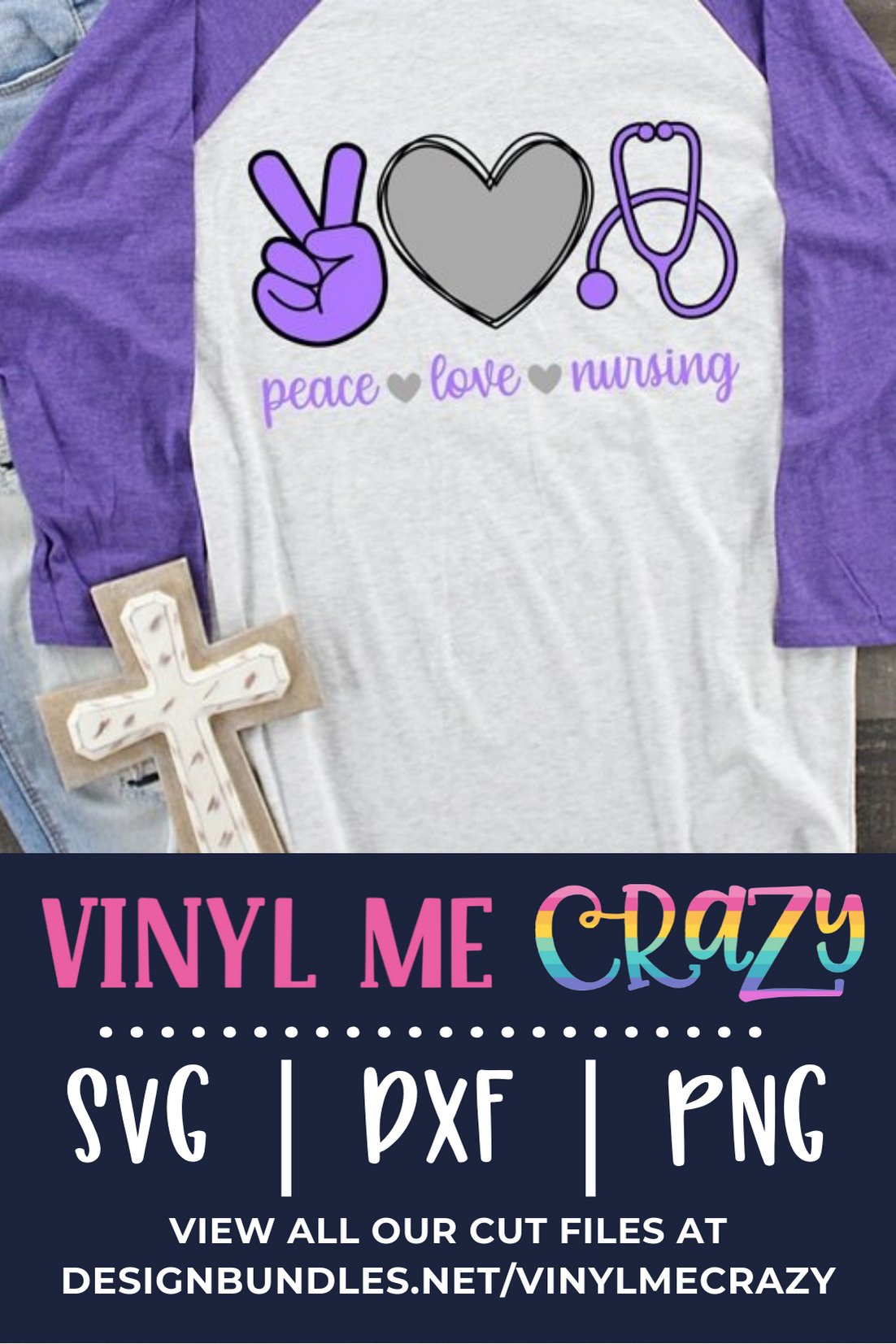 Peace Love Nursing SVG DXF PNG (536217)