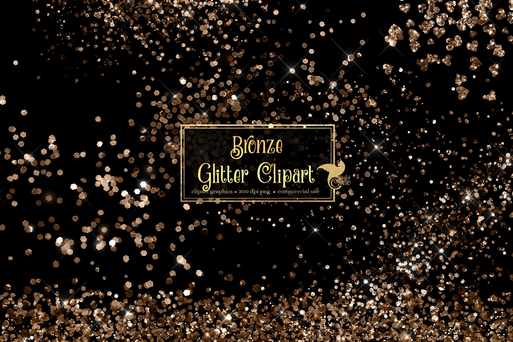 Bronze Glitter Clipart