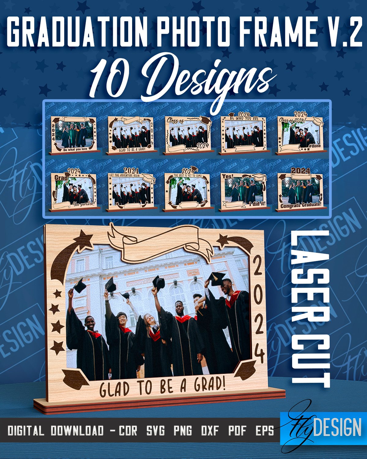 Graduation Photo Frame Laser Cut |Senior 2024 (3473283)