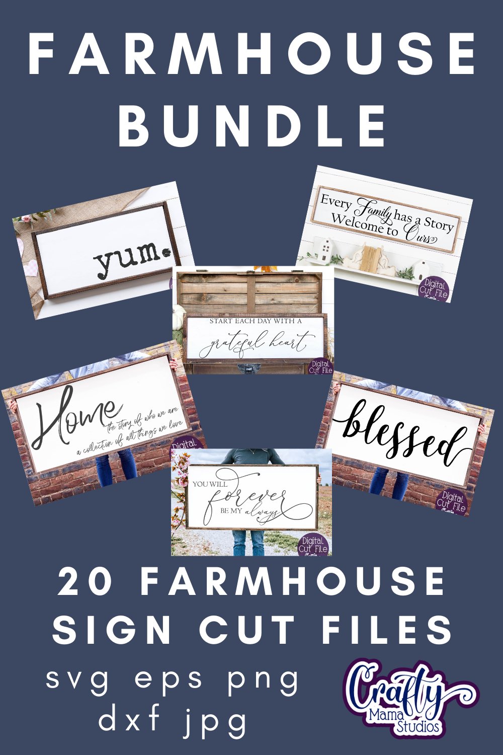 Farmhouse Home Sign Bundle #6 | Modern Traditional Decor Svg