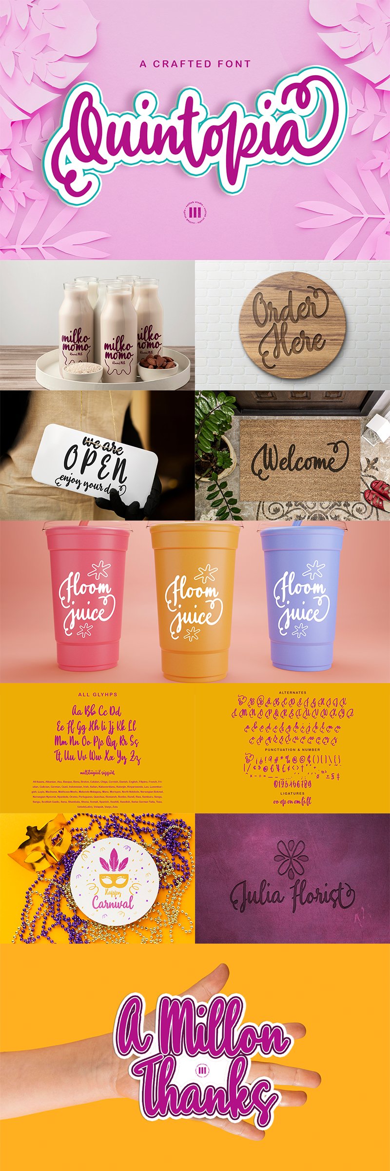 Quintopia A Crafted Font