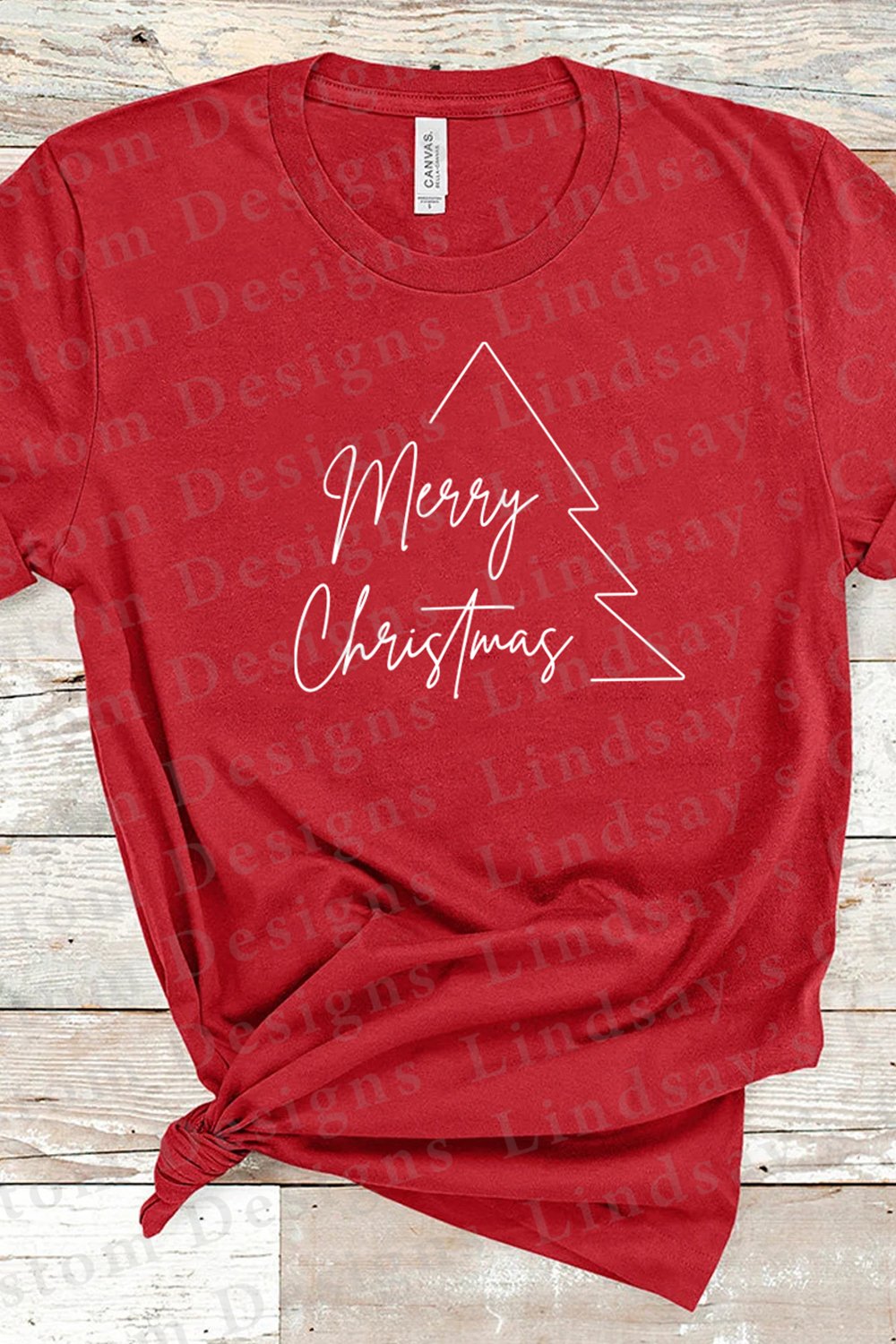 Merry Christmas Script Tree - SVG Design