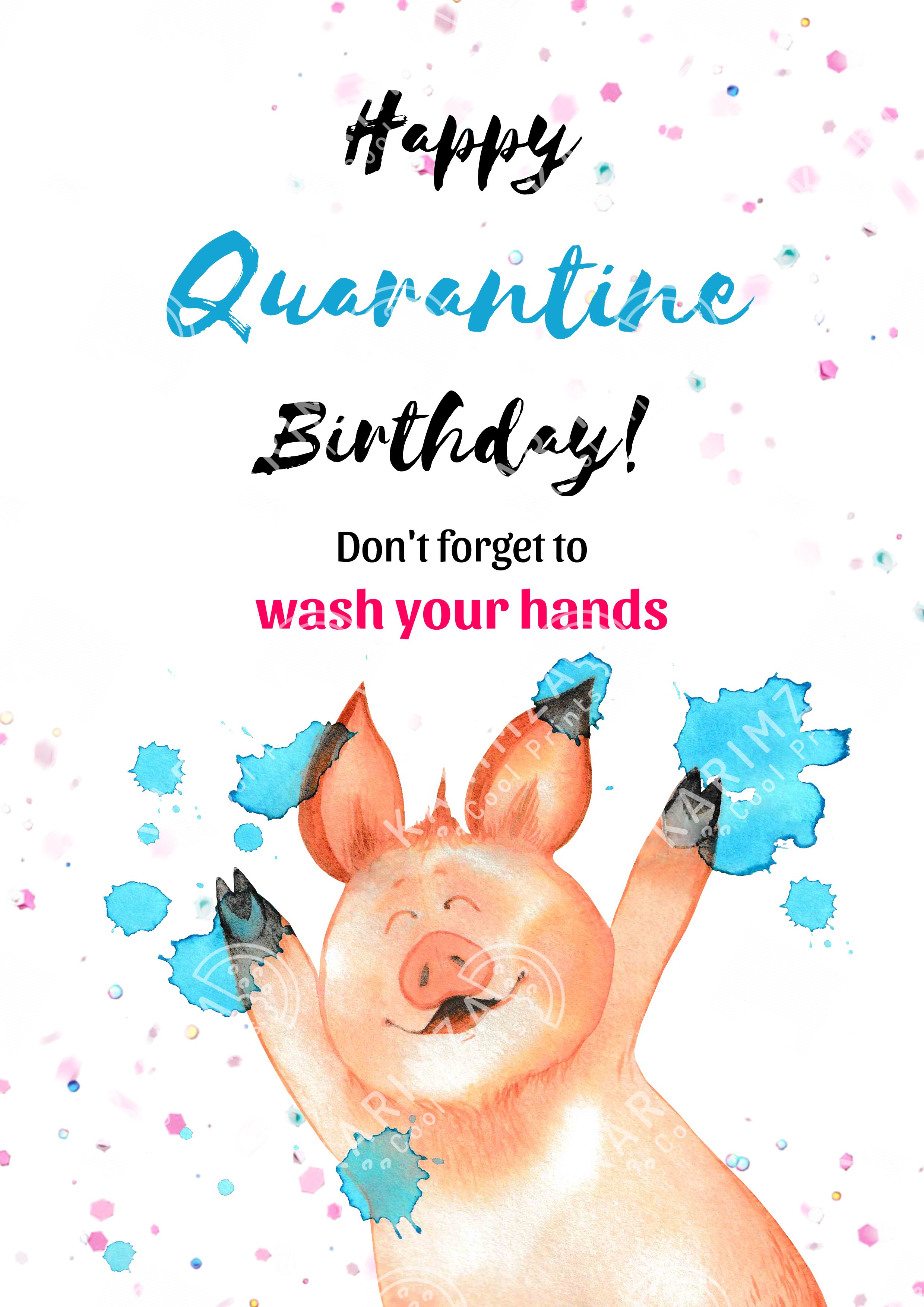 Lockdown birthday card Brother, Funny Long Distance