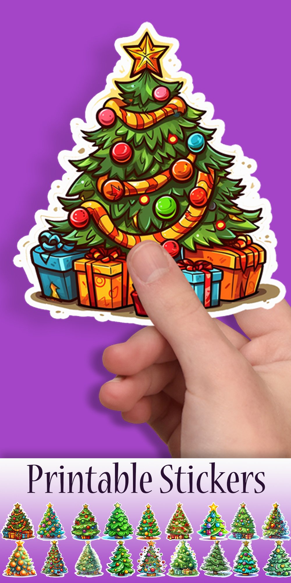 Christmas Tree Stickers for Windows, the Wall, and more!