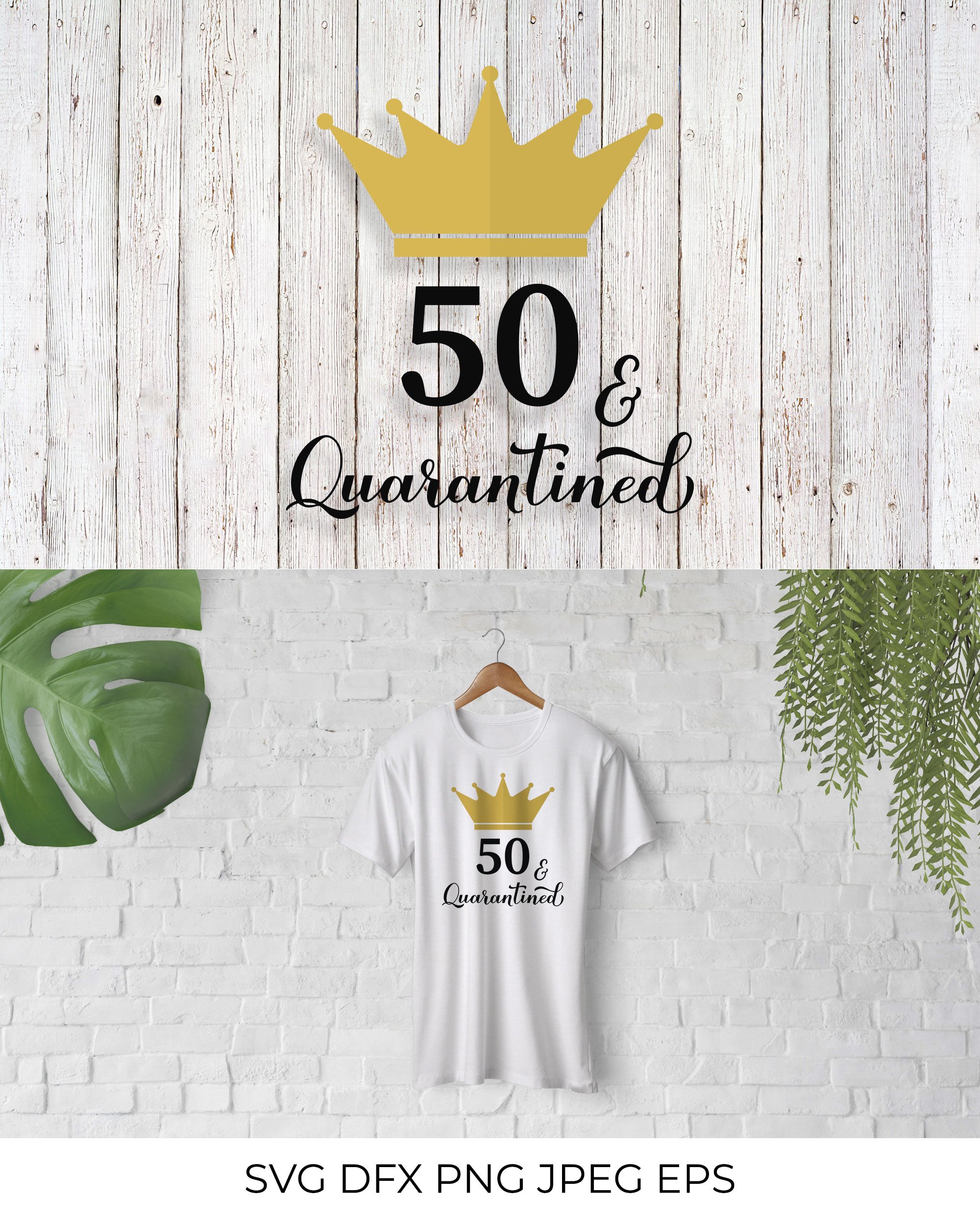 Download 50 and Quarantined. Funny 50th Birthday quote SVG cut file (884708) | Hand Lettered | Design Bundles