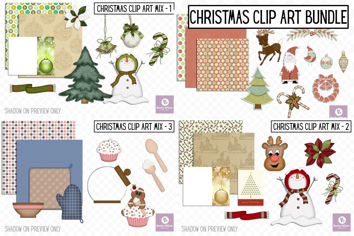 Christmas Clip Art Mix Bundle