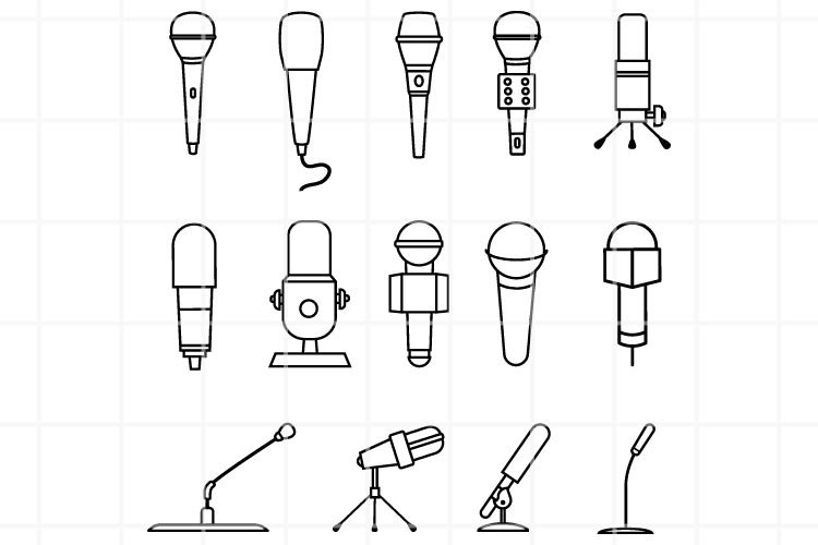 Microphone icon. Mic vector set. Recording symbol. (1141010)