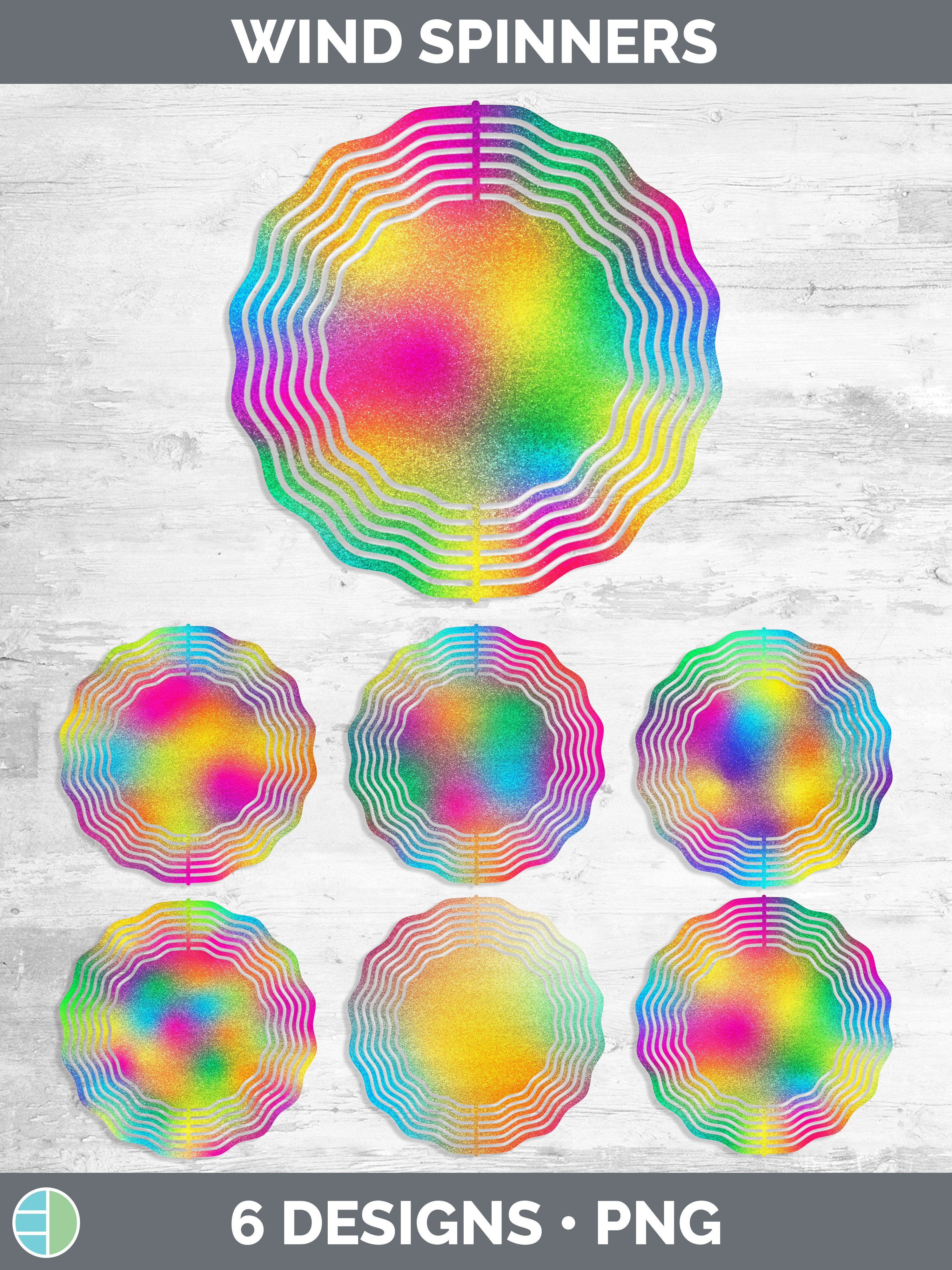 Rainbow Wind Spinner | Sublimation Designs Bundle