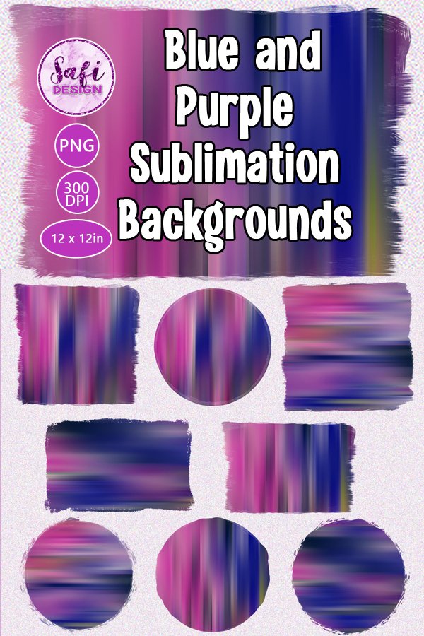 Blue and Purple Sublimation Backgrounds