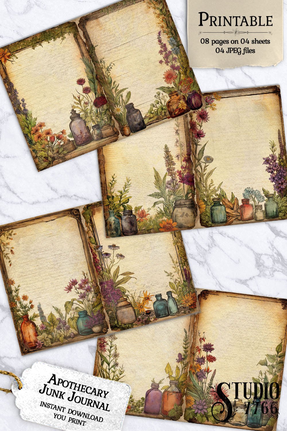 Apothecary Junk Journal Pages