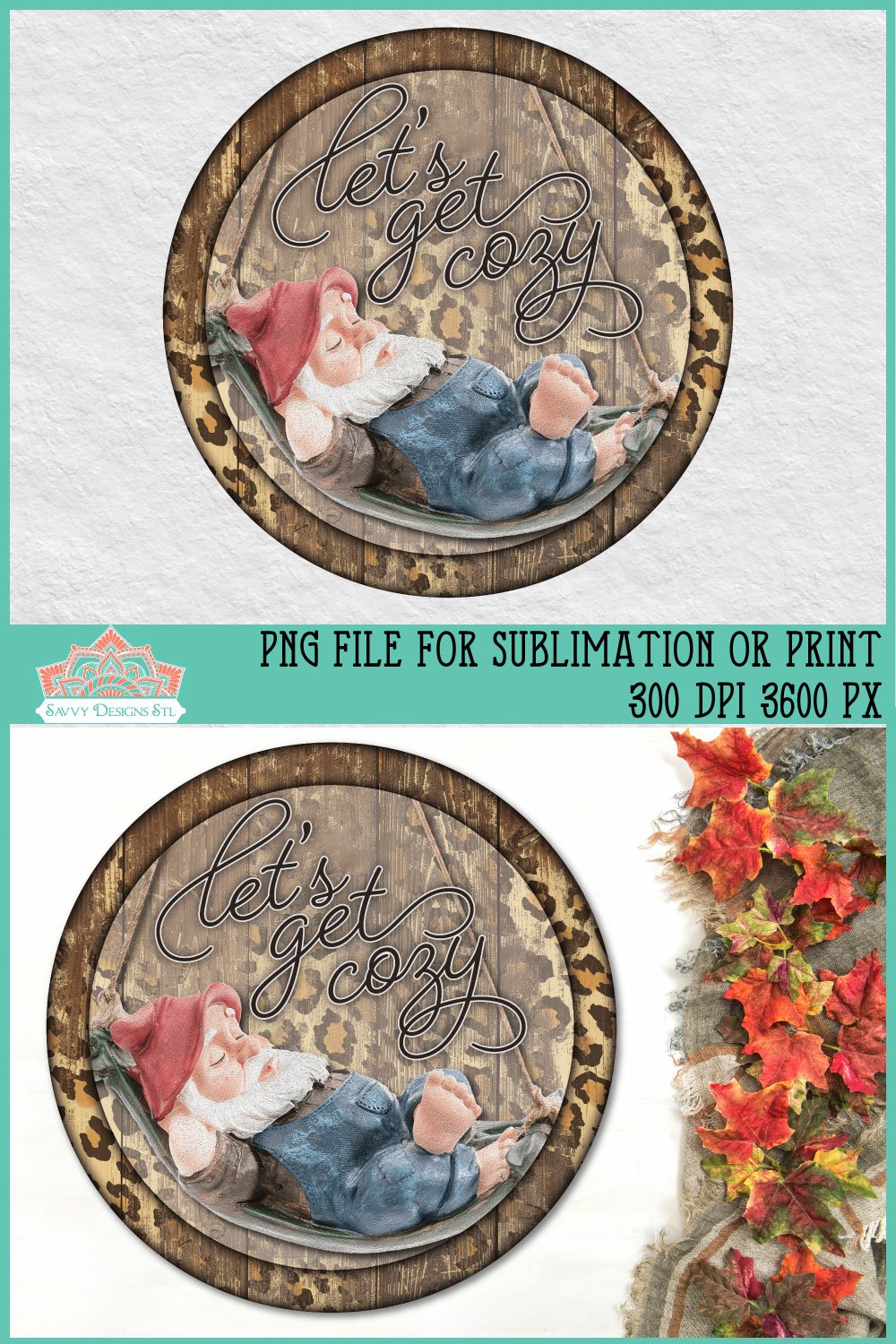 Fall Quote Sign | Leopard Gnome Sublimation