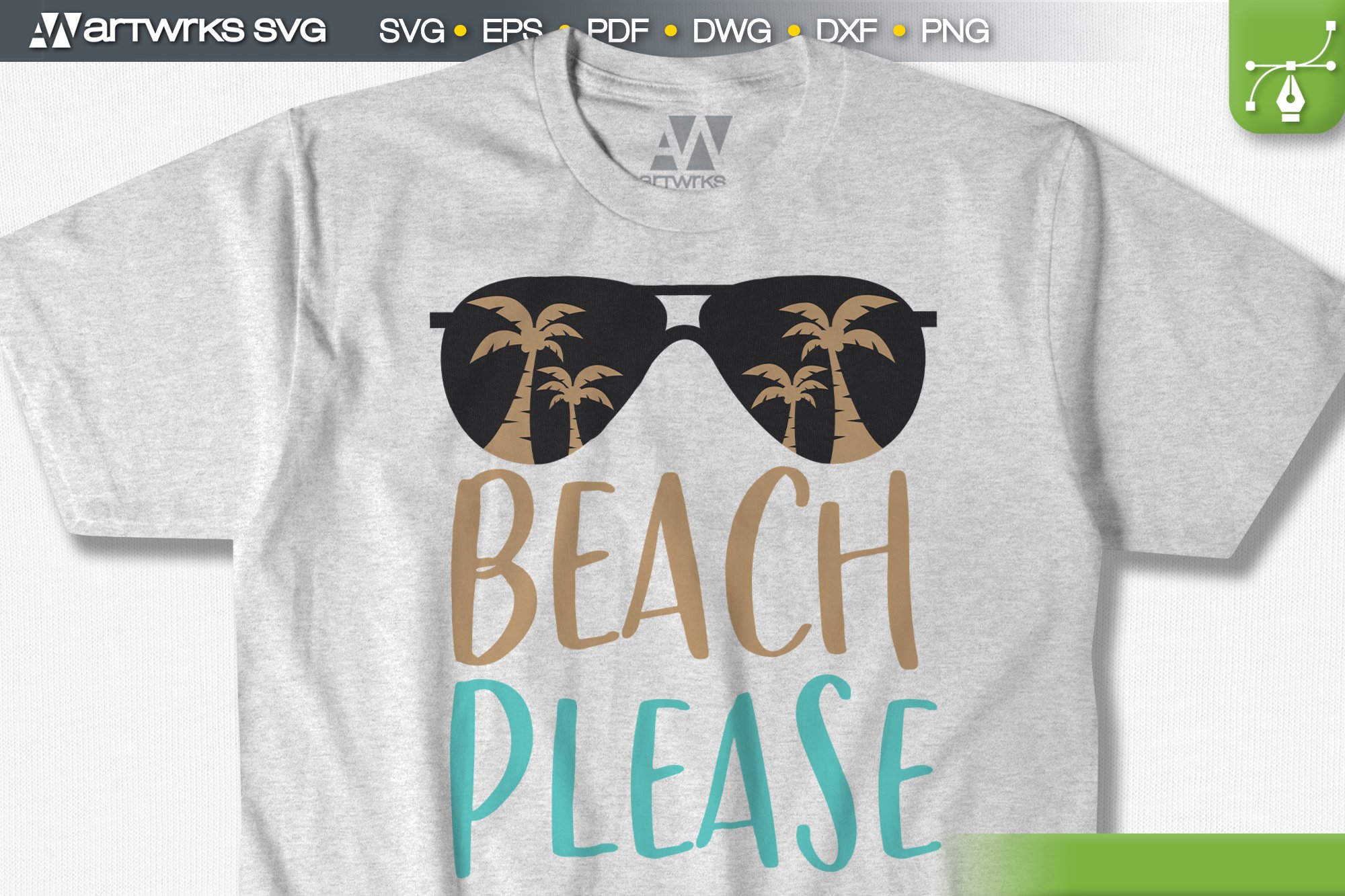 Beach please SVG Sunglasses SVG Sun SVG by Artworks SVG