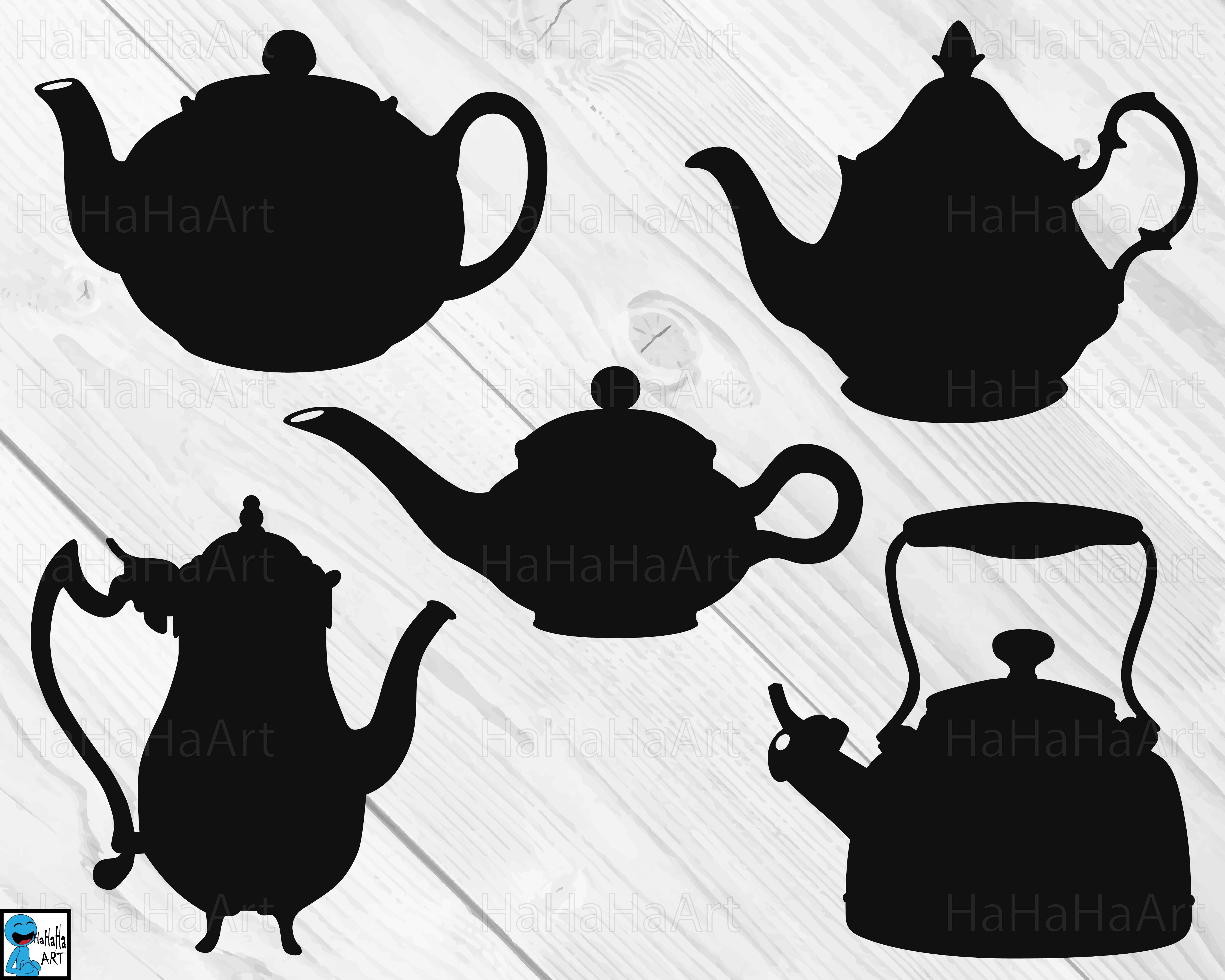 Tea Pot Designs Clip art / Cutting Files 1453c