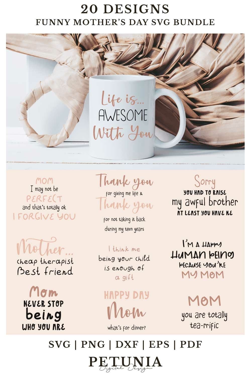Funny Mother’s Day SVG Bundle | Mom SVG