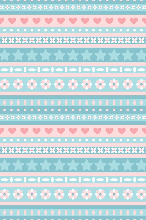 Seamless blue and pink tribal pattern