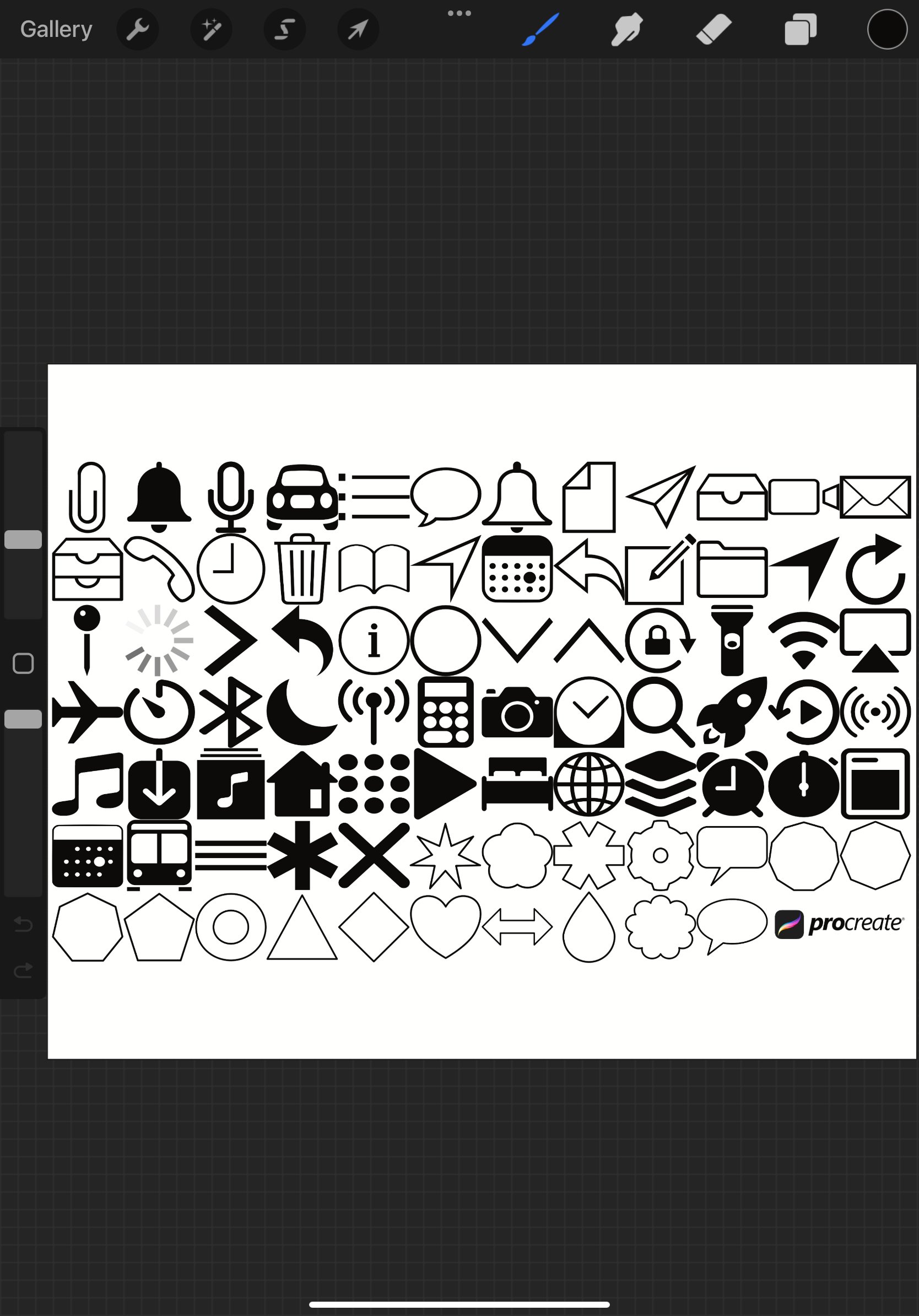 Digital Planner Guide Icons Set 1 Procreate Brush Stamps, 82