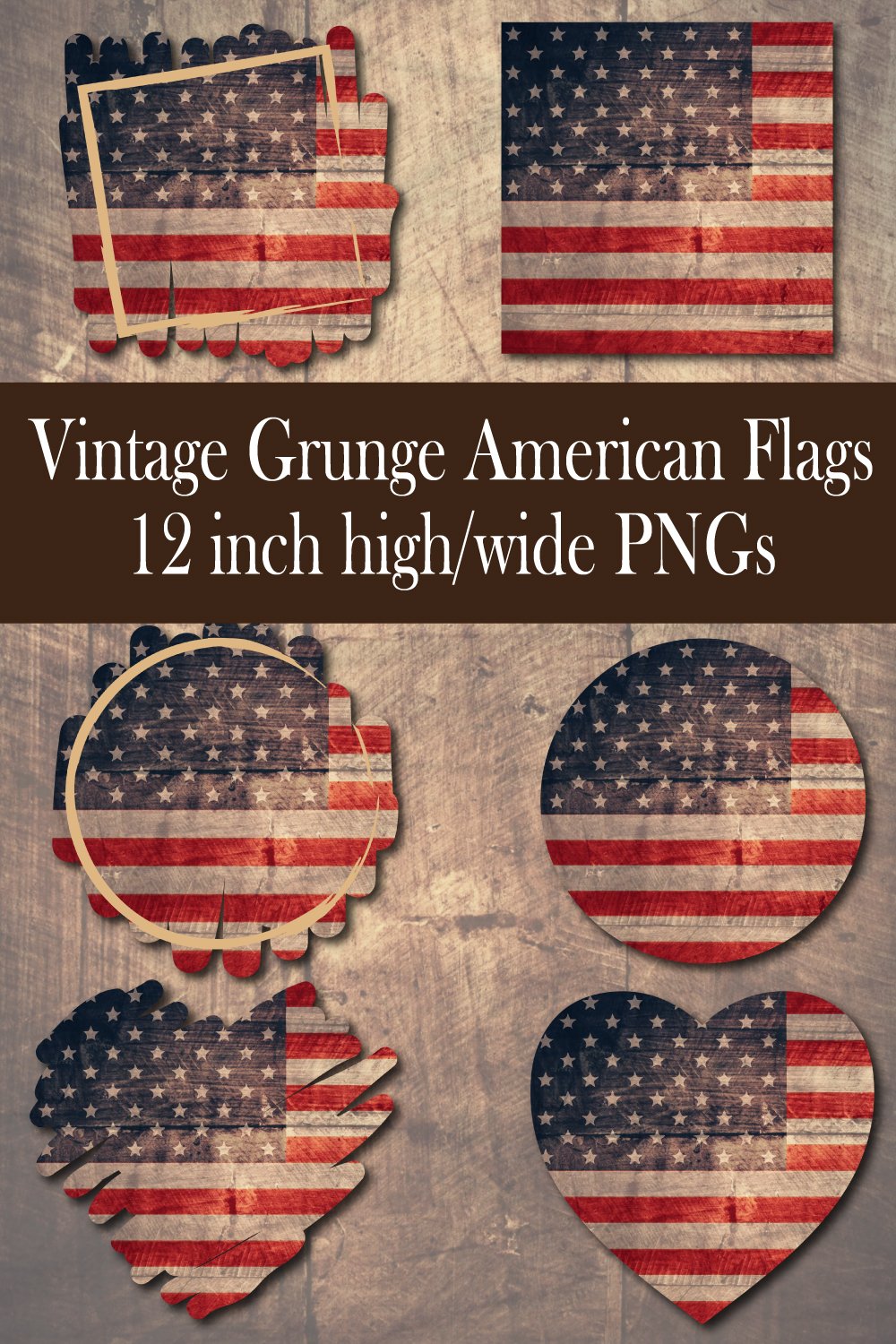 Vintage American Flag, American Flag Sublimation PNG