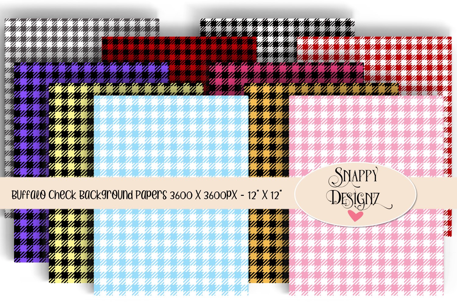 Buffalo Check Background Papers (1053851) | Backgrounds | Design Bundles