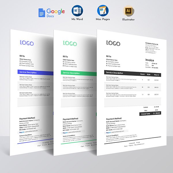Invoice Template Word Apple Pages Google Docs (818516)