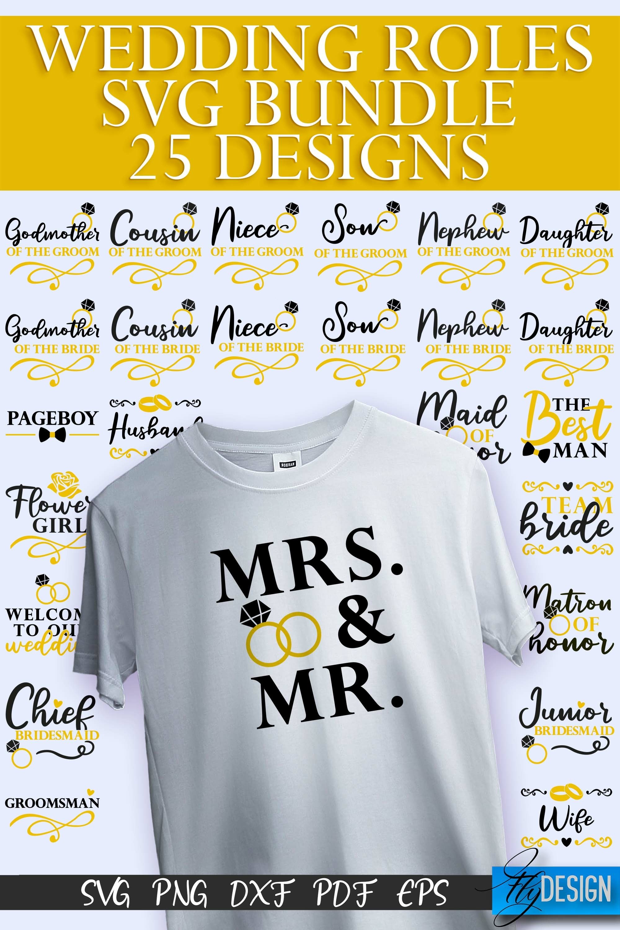 Wedding Roles SVG Bundle | Mrs & Mr SVG vol.2